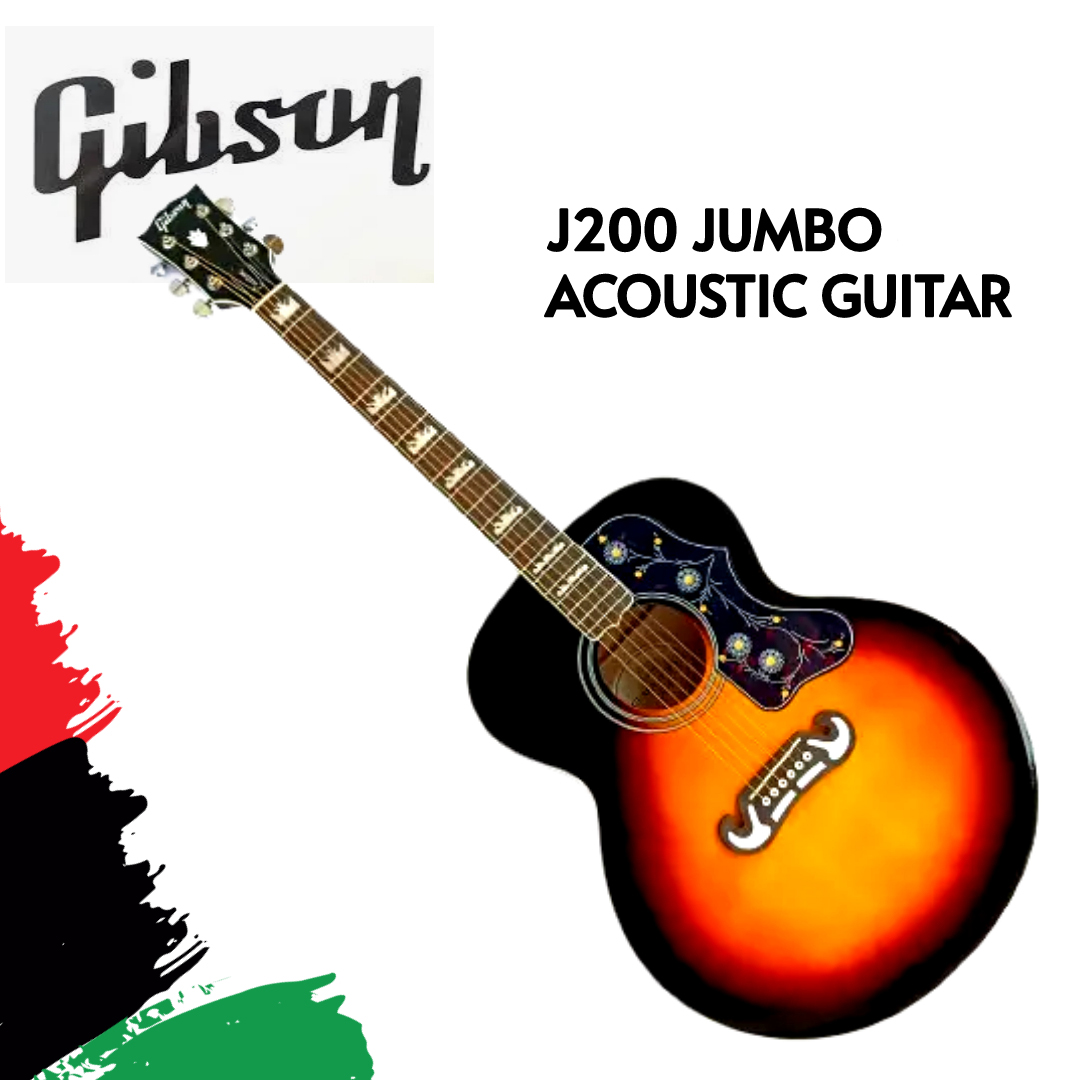 Gibson J200 Solid Spruce Top 42 Inches Jumbo Body Acoustic Guitar(Sunburst)